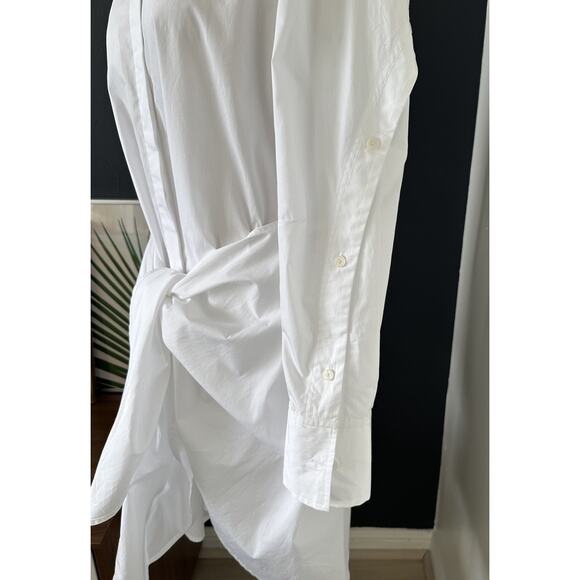 Derek Lam 10 Crosby Charlotte Cotton Waist-Tie Shirt Dress Unique Sleeve - Picture 8 of 16